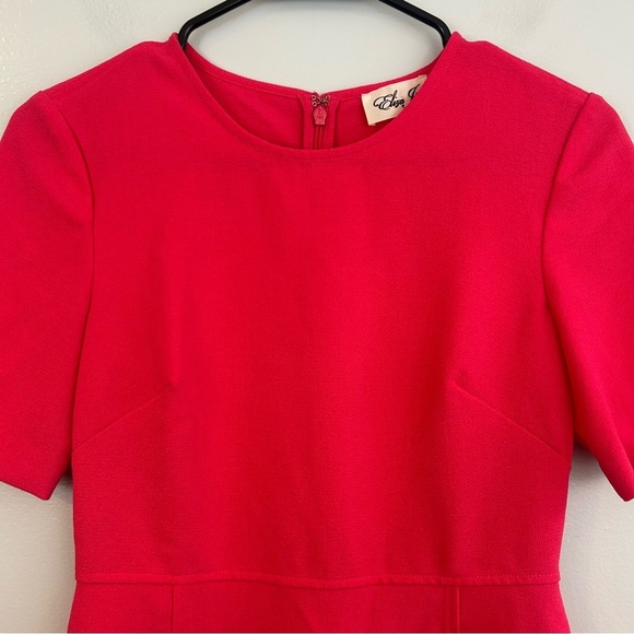 Eliza J Fuchsia Pink Short Sleeve Sheath Mini Dress Size 2 - Picture 8 of 10